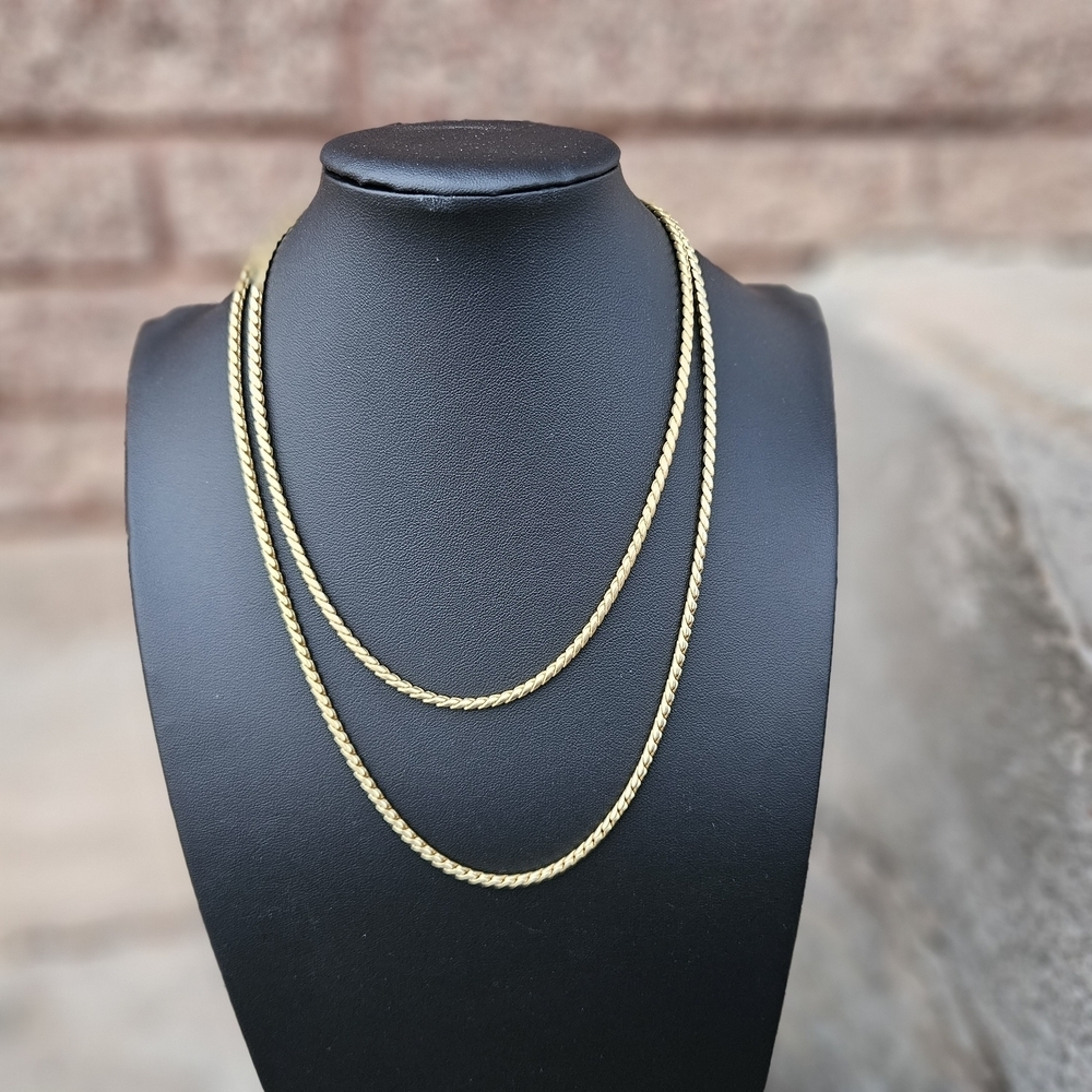 Liz Claiborne Vintage Gold-Tone Long Layering Chain Necklace Y2K 90s Jewelry